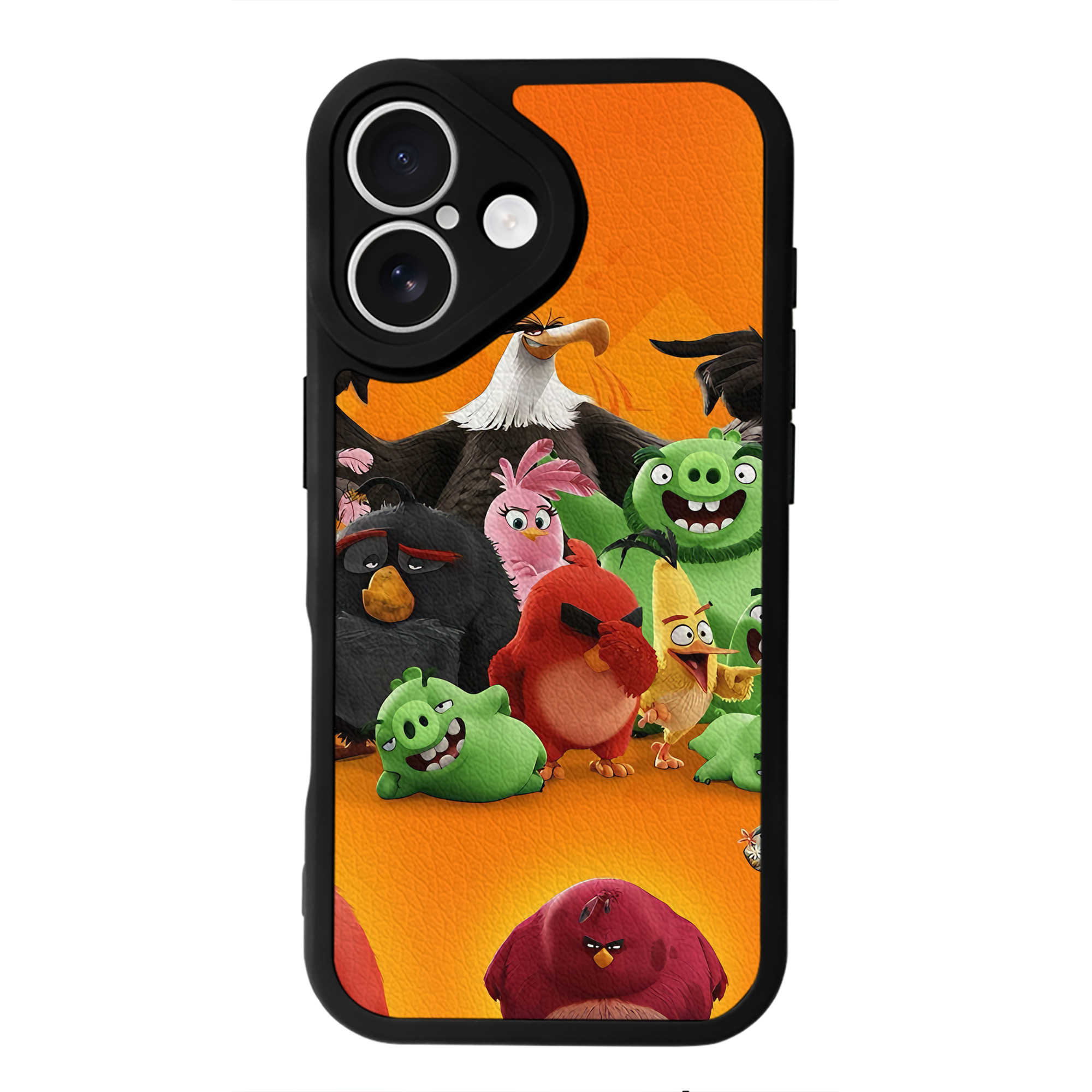 （画像用） Angry Birds アングリーバード 【iPhone 16シリーズ対応】シリコンスマホケース（レザー調） 材質：シリコン